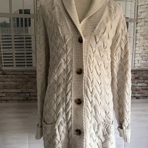 Gorgeous Lands End Chunky Cardigan Size Large